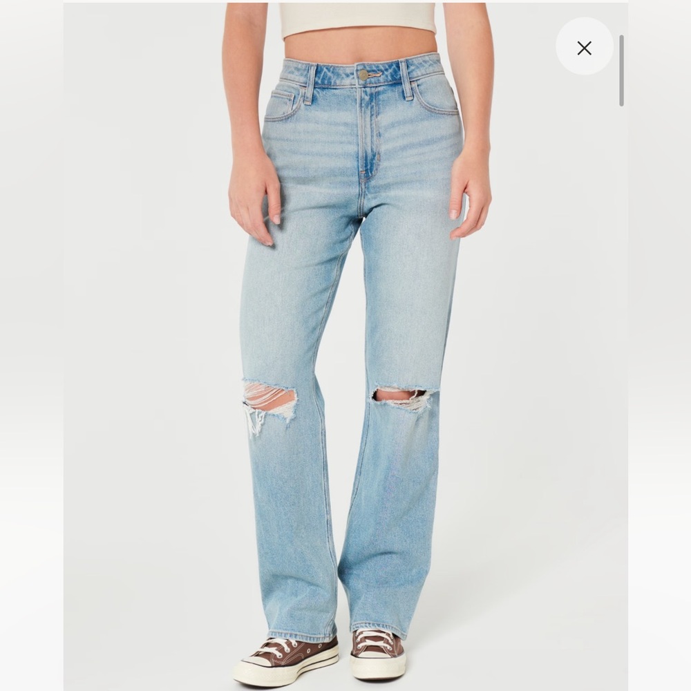 Hollister ultra high rise 90s vintage straight leg jeans